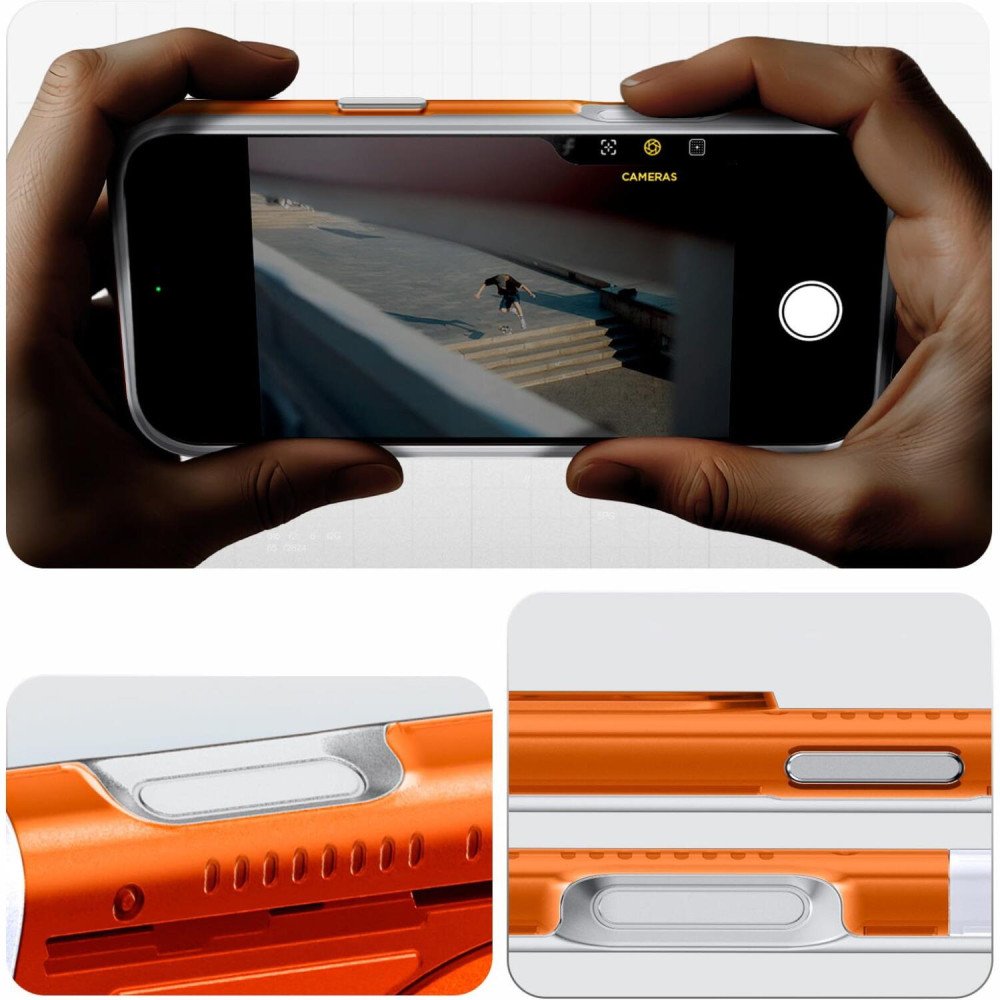 Θήκη iPhone 17 Pro Spigen Classic C1 MagFit Ανθεκτική Σκληρή με MagSafe - Tangerine (ACS10360)