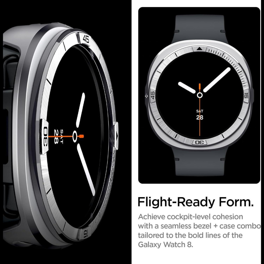 Στεφάνη Προστασίας Samsung Galaxy Watch 8 44mm Spigen Bezel Tune Pro από Ανοξείδωτο Ατσάλι - Silver (ACS10011)
