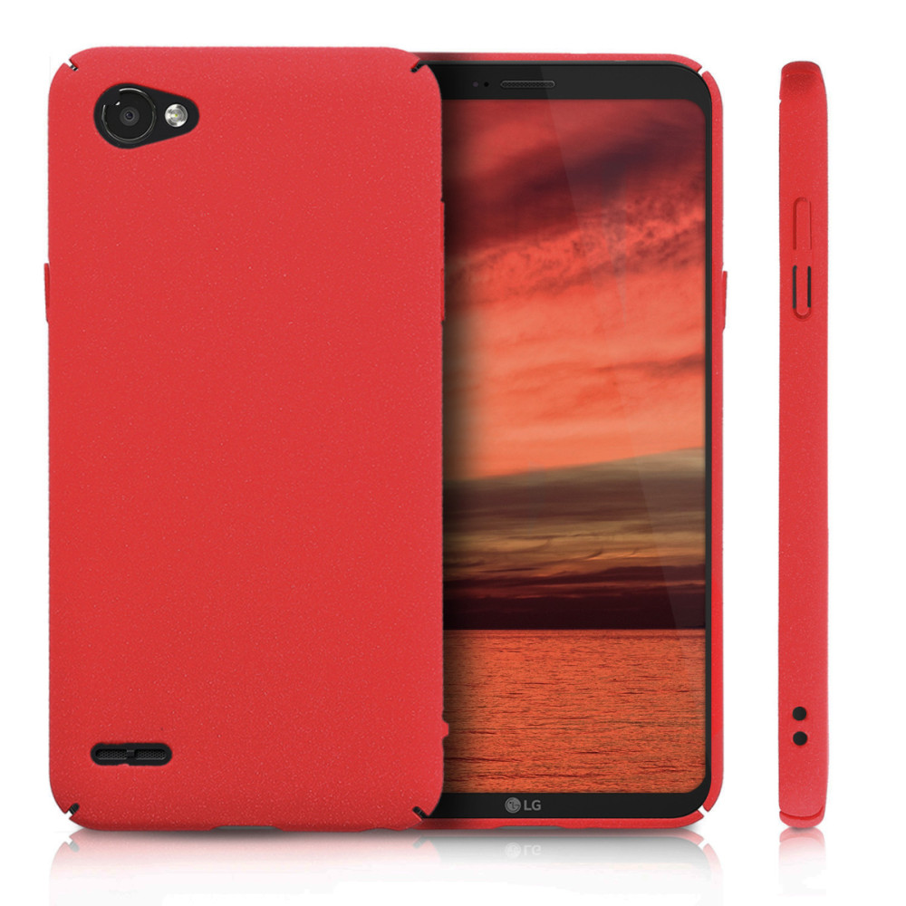 KW Slim Anti-Slip Cover - Σκληρή Θήκη Καουτσούκ LG Q6 - Κόκκινο μεταλλικό (44683.36)