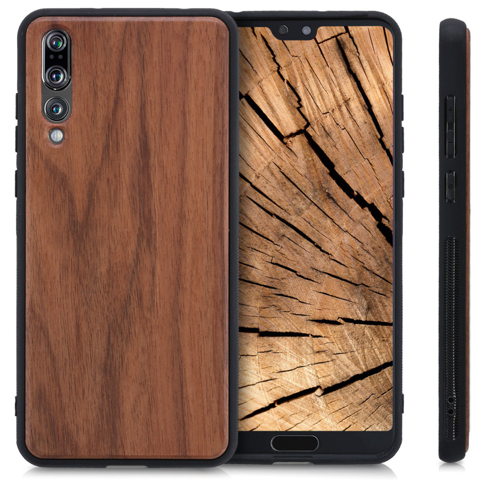 KW Σκληρή Ξύλινη Θήκη Huawei P20 Pro - Dark Brown (44895.18)