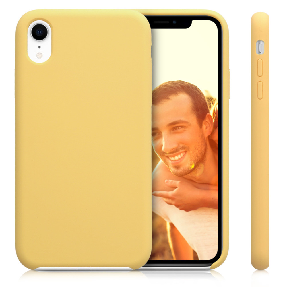 KW Θήκη Σιλικόνης TPU Apple iPhone XR - Soft Flexible Rubber  - Yellow (45910.49)