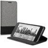KW Θήκη Πορτοφόλι Motorola Moto G4 Play - Συνθετικό δέρμα - Grey / Black (39522.22)