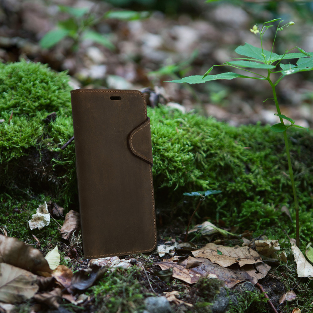 Kalibri Δερμάτινη Suede Θήκη - Πορτοφόλι Samsung Galaxy J6 2018 - Brown (46601.05)