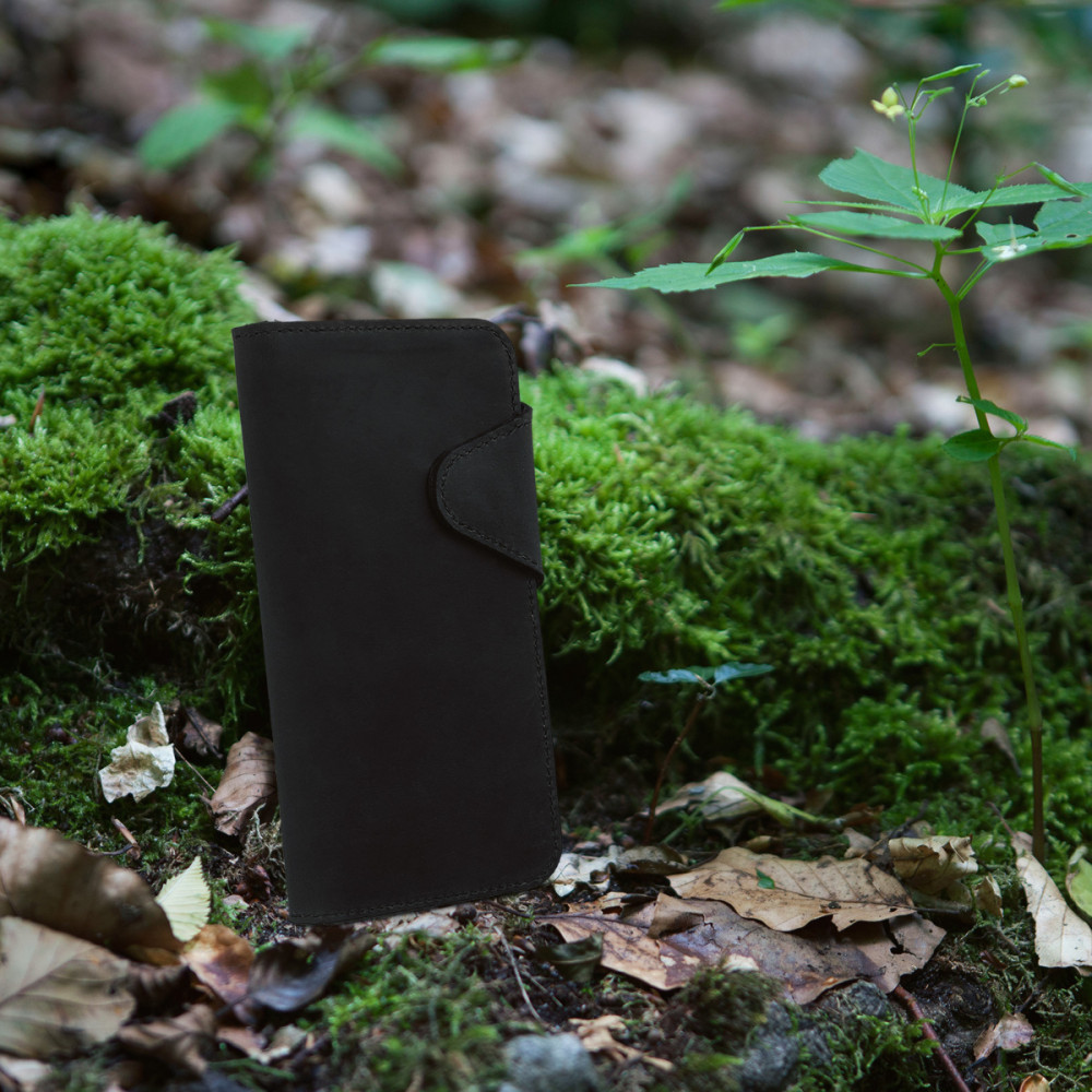 Kalibri Δερμάτινη Suede Θήκη - Πορτοφόλι  Samsung Galaxy A6 (2018) -  Black (45252.01)