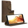 Kalibri Δερμάτινη Suede Θήκη - Πορτοφόλι Huawei Enjoy P Smart 2018 - Brown (44720.05)
