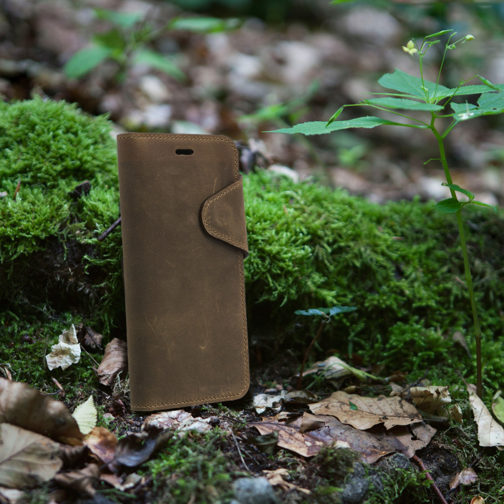 Kalibri Δερμάτινη Suede Θήκη - Πορτοφόλι Huawei Enjoy P Smart 2018 - Brown (44720.05)