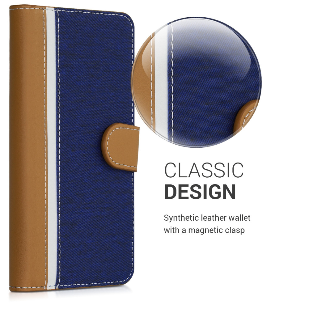 ΚW Θήκη Πορτοφόλι  Xiaomi Redmi 6 Pro / Mi A2 Lite - Blue/ Brown (48269.01)