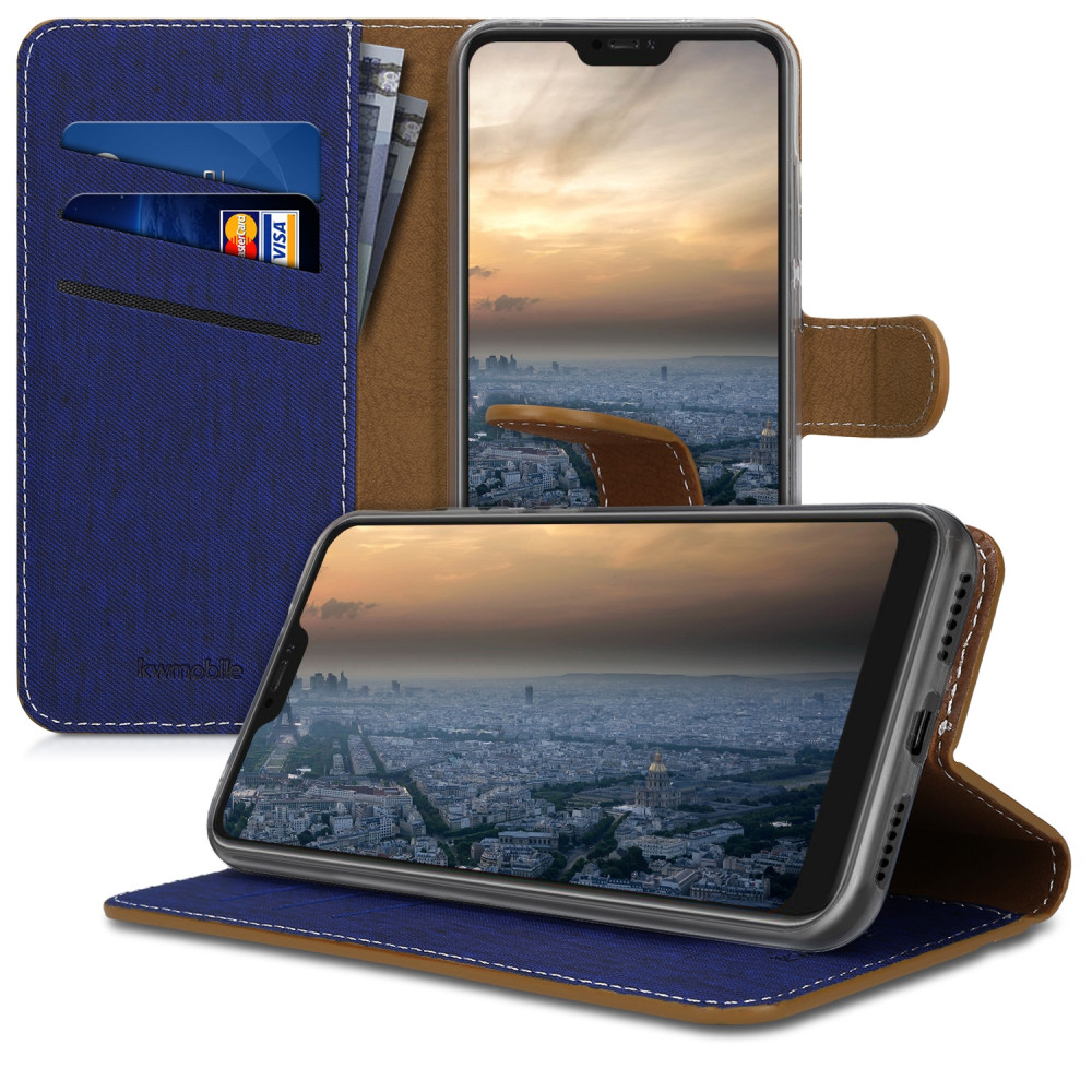 ΚW Θήκη Πορτοφόλι  Xiaomi Redmi 6 Pro / Mi A2 Lite - Blue/ Brown (48269.01)