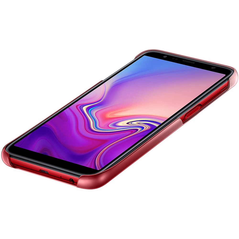 Official Samsung Gradation Cover - Ημιδιάφανη Σκληρή Θήκη Samsung Galaxy J6 Plus - Red (EF-AJ610CREGWW)