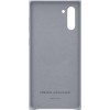 Official Samsung Leather Cover - Δερμάτινη Θήκη Samsung Galaxy Note 10 - Grey (EF-VN970LJEGWW)