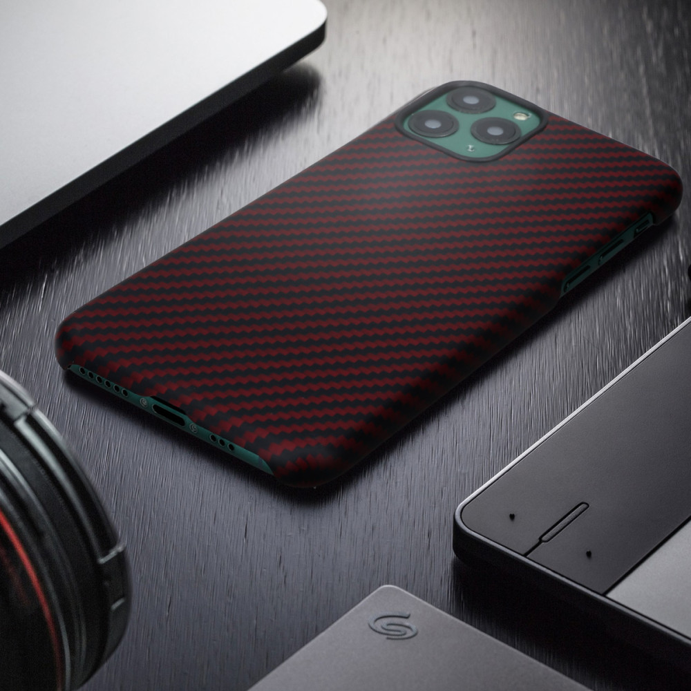 Kalibri Aramid Fiber Body - Σκληρή Θήκη Apple iPhone 11 Pro - Red Matte / Black (49733.51)