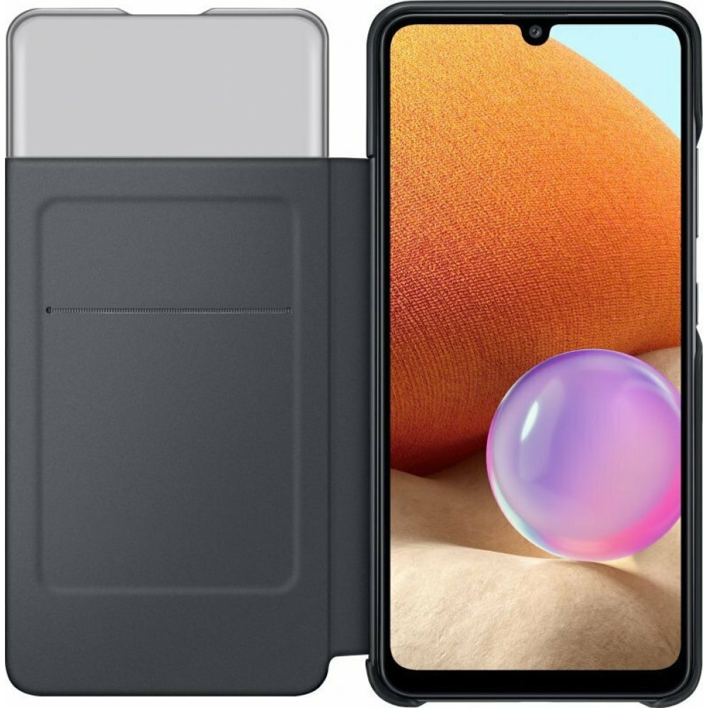 Official Samsung S-View Wallet Θήκη Samsung Galaxy A32 4G - Black (EF-EA325PBEGEE)