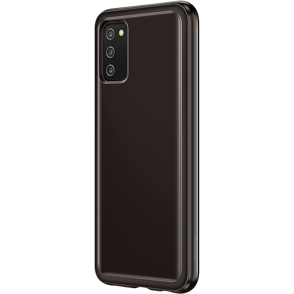 Official Samsung Θήκη Σιλικόνης Soft Clear Cover - Samsung Galaxy A03s - Black (EF-QA038TBEGEU)