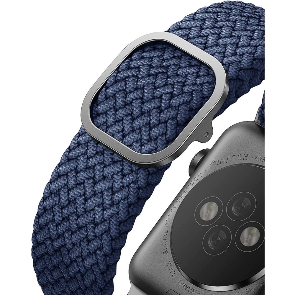Uniq Aspen Braided Band - Premium Πλεκτό Λουράκι Apple Watch Ultra/SE/11/10/9/8/7/6/5/4 (49/46/45/44mm) - Oxford Blue (UNIQ-44MM-ASPOBLU)