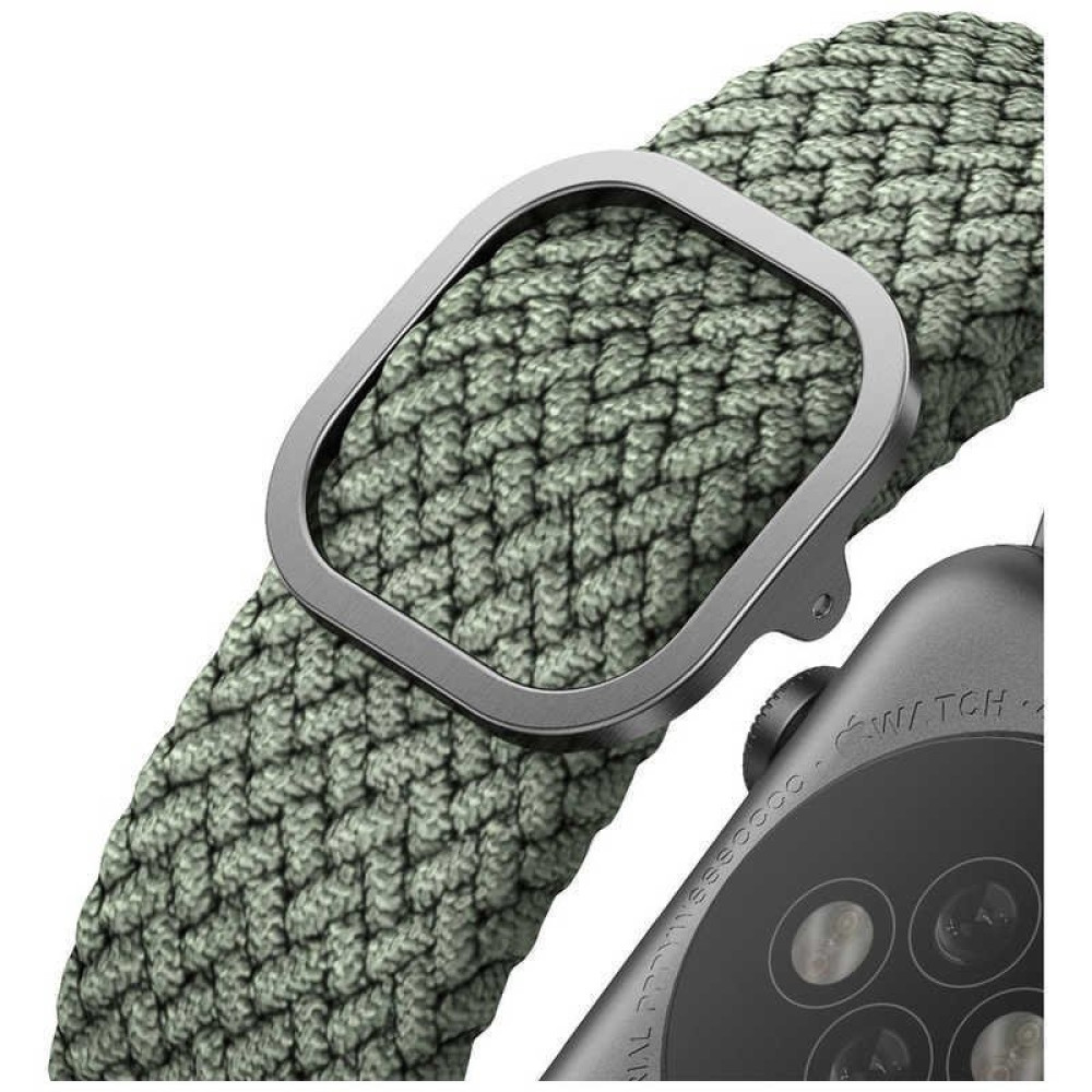 Uniq Aspen Braided Band - Premium Πλεκτό Λουράκι Apple Watch Ultra/SE/11/10/9/8/7/6/5/4 (49/46/45/44mm) - Green (UNIQ-44MM-ASPGRN)