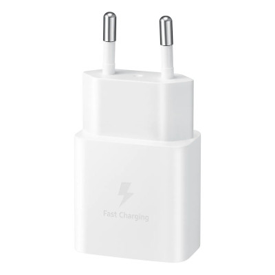 Samsung Fast Travel Charger - Ταχυφορτιστής Ταξιδιού / Αντάπτορας με 1x Type-C και με Καλώδιο Type-C σε Type-C - 15W - 100cm - White (EP-T1510XWEGEU)