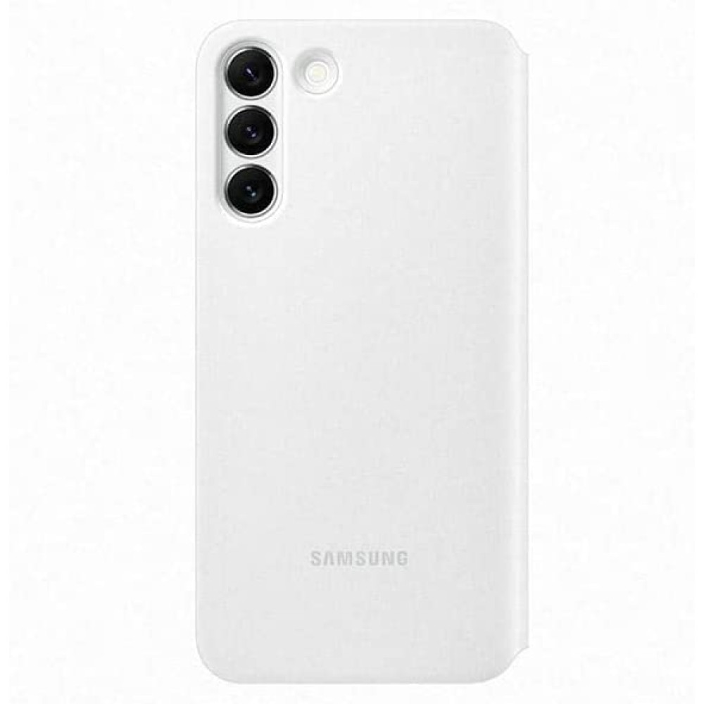 Official Samsung Smart Clear View Cover - Θήκη Flip με Ενεργό Πορτάκι Samsung Galaxy S22 Plus 5G - White (EF-ZS906CWEGEE)