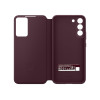 Official Samsung Smart Clear View Cover - Θήκη Flip με Ενεργό Πορτάκι Samsung Galaxy S22 Plus 5G - Burgundy (EF-ZS906CEEGEE)