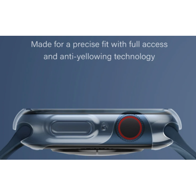 Uniq Glase Dual Pack Θήκη Σιλικόνης Apple Watch 9 / 8 / 7 45mm - Clear / Smoke - 2 Τεμάχια (UNIQ-45MM-GLSDUALPK)