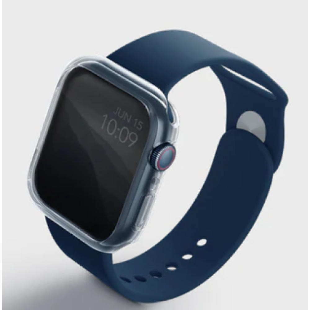 Uniq Glase Dual Pack Θήκη Σιλικόνης Apple Watch 9 / 8 / 7 45mm - Clear / Smoke - 2 Τεμάχια (UNIQ-45MM-GLSDUALPK)