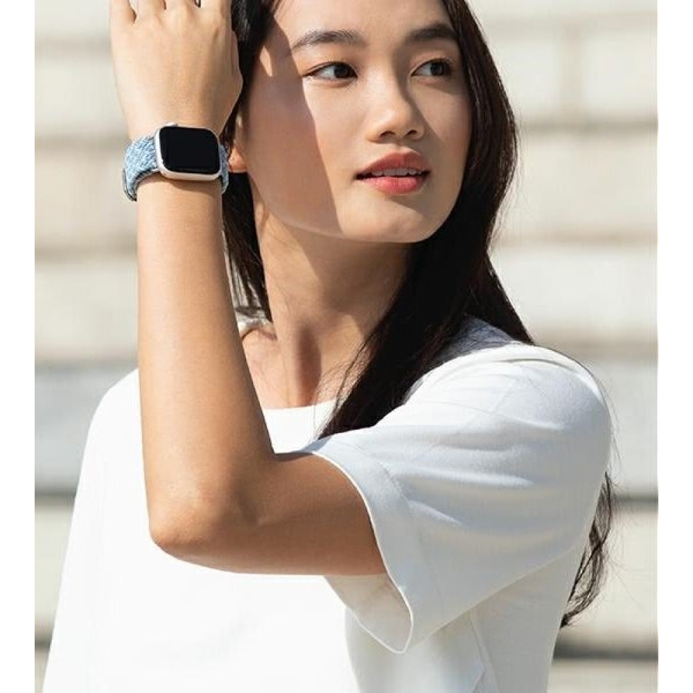 Uniq Aspen Braided Band - Premium Πλεκτό Λουράκι Apple Watch SE/11/10/9/8/7/6/5/4 (42/41/40mm) - Cerulean Blue (UNIQ-41MM-ASPDECBLU)