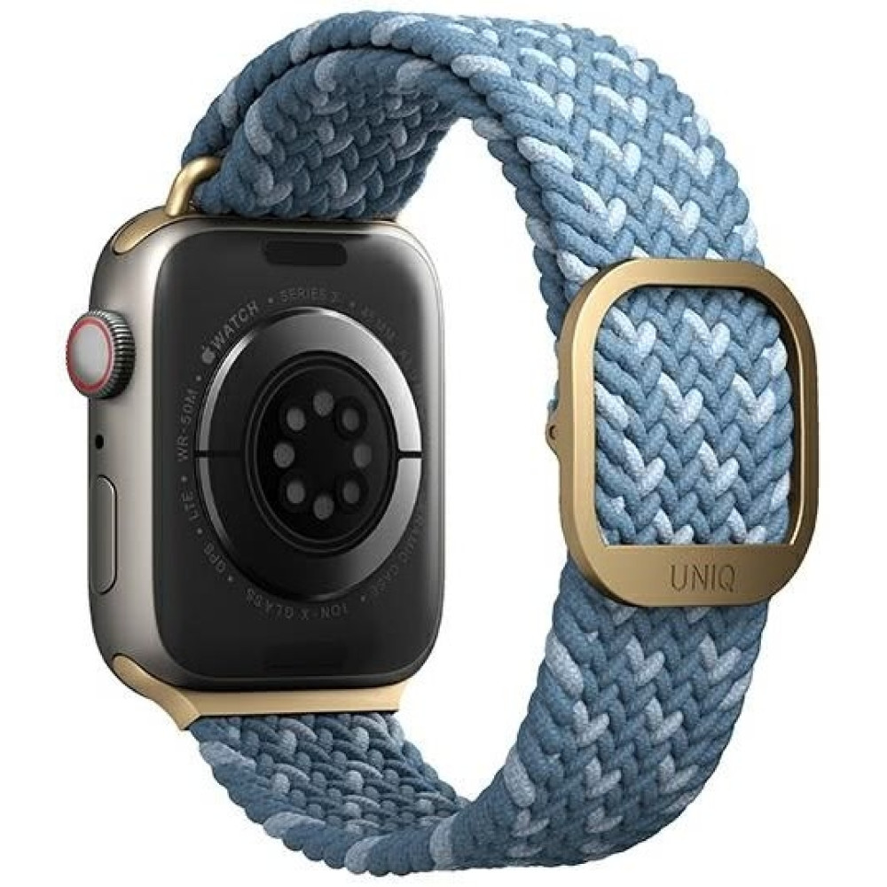Uniq Aspen Braided Band - Premium Πλεκτό Λουράκι Apple Watch SE/11/10/9/8/7/6/5/4 (42/41/40mm) - Cerulean Blue (UNIQ-41MM-ASPDECBLU)