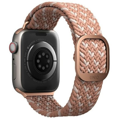 Uniq Aspen Braided Band - Premium Πλεκτό Λουράκι Apple Watch SE/11/10/9/8/7/6/5/4 (42/41/40mm) - Citrus Pink (UNIQ-41MM-ASPDECPNK)