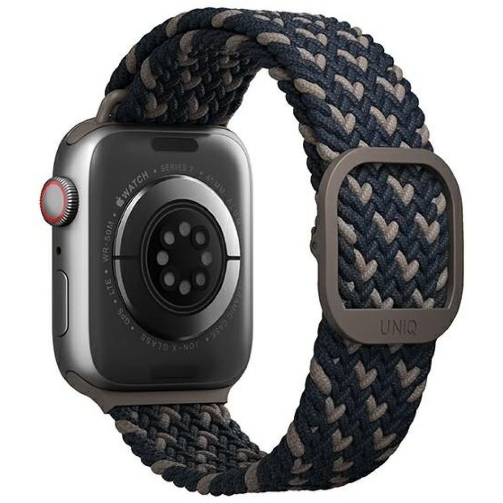 Uniq Aspen Braided Band - Premium Πλεκτό Λουράκι Apple Watch Ultra/SE/11/10/9/8/7/6/5/4 (49/46/45/44mm) - Obsidian Blue (UNIQ-45MM-ASPDEOBLU)
