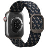 Uniq Aspen Braided Band - Premium Πλεκτό Λουράκι Apple Watch Ultra/SE/11/10/9/8/7/6/5/4 (49/46/45/44mm) - Obsidian Blue (UNIQ-45MM-ASPDEOBLU)