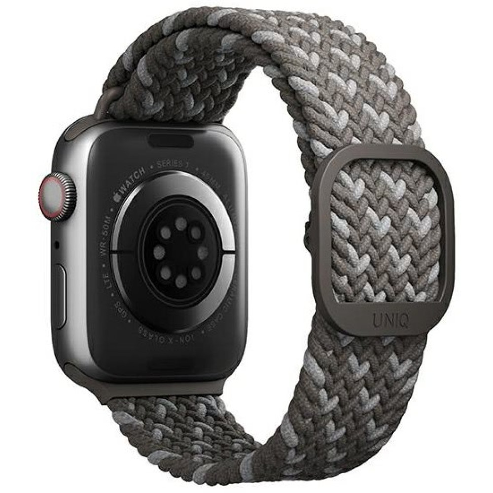 Uniq Aspen Braided Band - Premium Πλεκτό Λουράκι Apple Watch Ultra/SE/11/10/9/8/7/6/5/4 (49/46/45/44mm) - Pebble Grey (UNIQ-45MM-ASPDEPGRY)