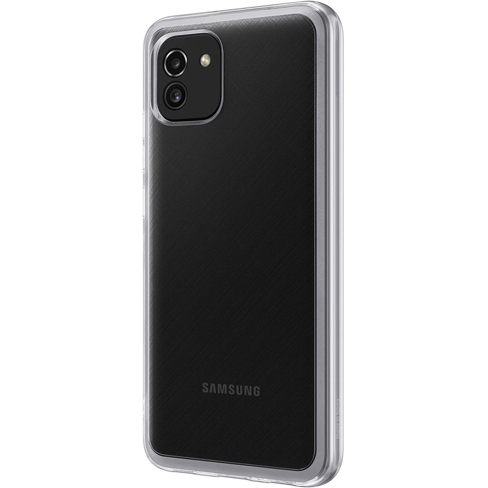 Official Samsung Θήκη Σιλικόνης Soft Clear Cover - Samsung Galaxy A03 - Transparent (EF-QA036TTEGEU)