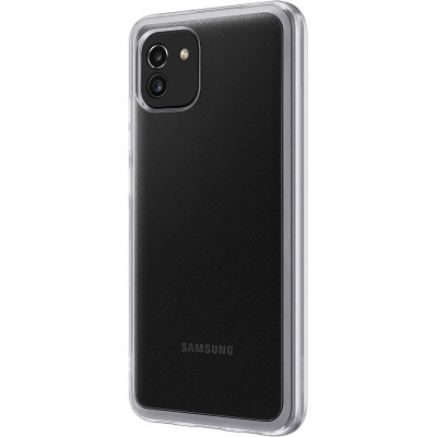 Official Samsung Θήκη Σιλικόνης Soft Clear Cover - Samsung Galaxy A03 - Transparent (EF-QA036TTEGEU)