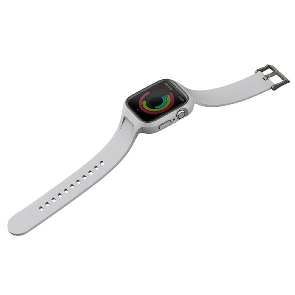 Uniq Monos Unibody Λουράκι Σιλικόνης με Θήκη - Apple Watch SE/9/8/7/6/5/4 (45/44mm) - Chalk Grey (UNIQ-45MM-MONOSGRY)