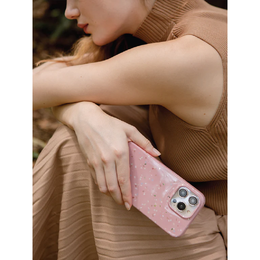 Uniq Coehl Terrazzo - Ανθεκτική Θήκη Superior Hybrid - Apple iPhone 14 Pro - Coral Pink (UNIQ-IP6.1P(2022)-TEZCPK)