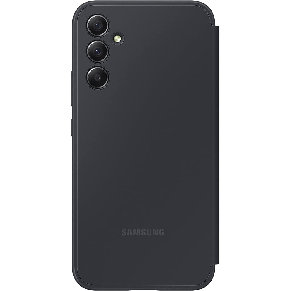 Official Samsung S View Wallet Cover - Θήκη Flip με Ενεργό Πορτάκι Samsung Galaxy A34 - Black (EF-ZA346CBEGWW)