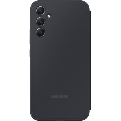 Official Samsung S View Wallet Cover - Θήκη Flip με Ενεργό Πορτάκι Samsung Galaxy A34 - Black (EF-ZA346CBEGWW)