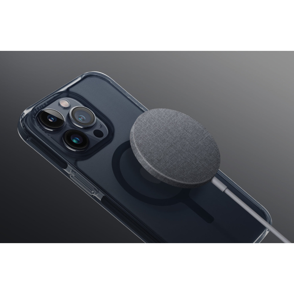 Uniq Combat MagClick - Ανθεκτική Ημιδιάφανη MagSafe Θήκη - Apple iPhone 15 Pro - Smoke Blue (UNIQ-IP6.1P(2023)-COMAFMSBU)