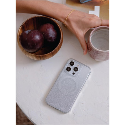 Θήκη Apple iPhone 15 Pro Max - Uniq Coehl Lumino Ανθεκτική Διάφανη με MagSafe - Sparkling Silver (UNIQ-IP6.7P(2023)-LUMMSSIL)