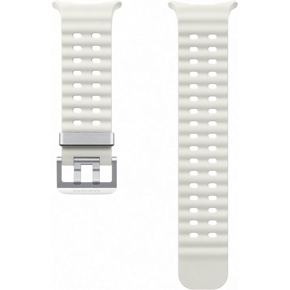 Αδιάβροχο Λουράκι από Καουτσούκ HNBR Rubber με Κούμπωμα από Τιτάνιο - Samsung Galaxy Watch Ultra 2025 / 2024 47mm - Official Samsung Marine Band - White Sand (ET-SNL70MWEGEU)