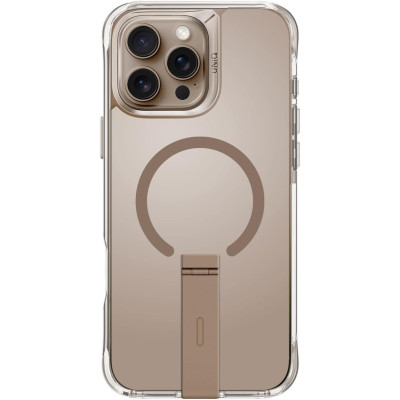 Θήκη iPhone 16 Pro Max Uniq Eleva Ανθεκτική Διάφανη με KickStand & MagSafe - Taupe Gold (UNIQ-IP6.9P(2024)-ELEVAMTGLD)