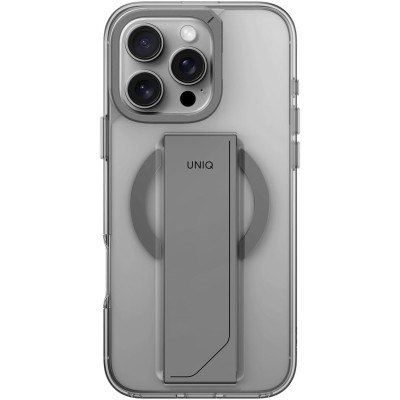 Θήκη iPhone 16 Pro Uniq Heldro Max Διάφανη με FlexGrip / KickStand & MagSafe - Clear (UNIQ-IP6.3P(2024)-HELMMCLR)