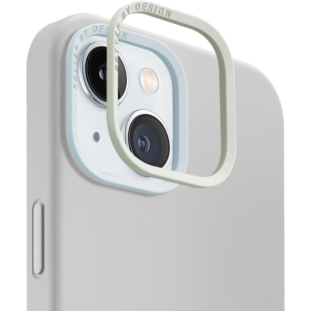 Θήκη iPhone 15 Uniq Lino Hue MagClick Ανθεκτική Σκληρή με MagSafe & 2 x Πλαίσια Κάμερας - Chalk Grey (UNIQ-IP6.1(2023)-LINOHMCGRY)