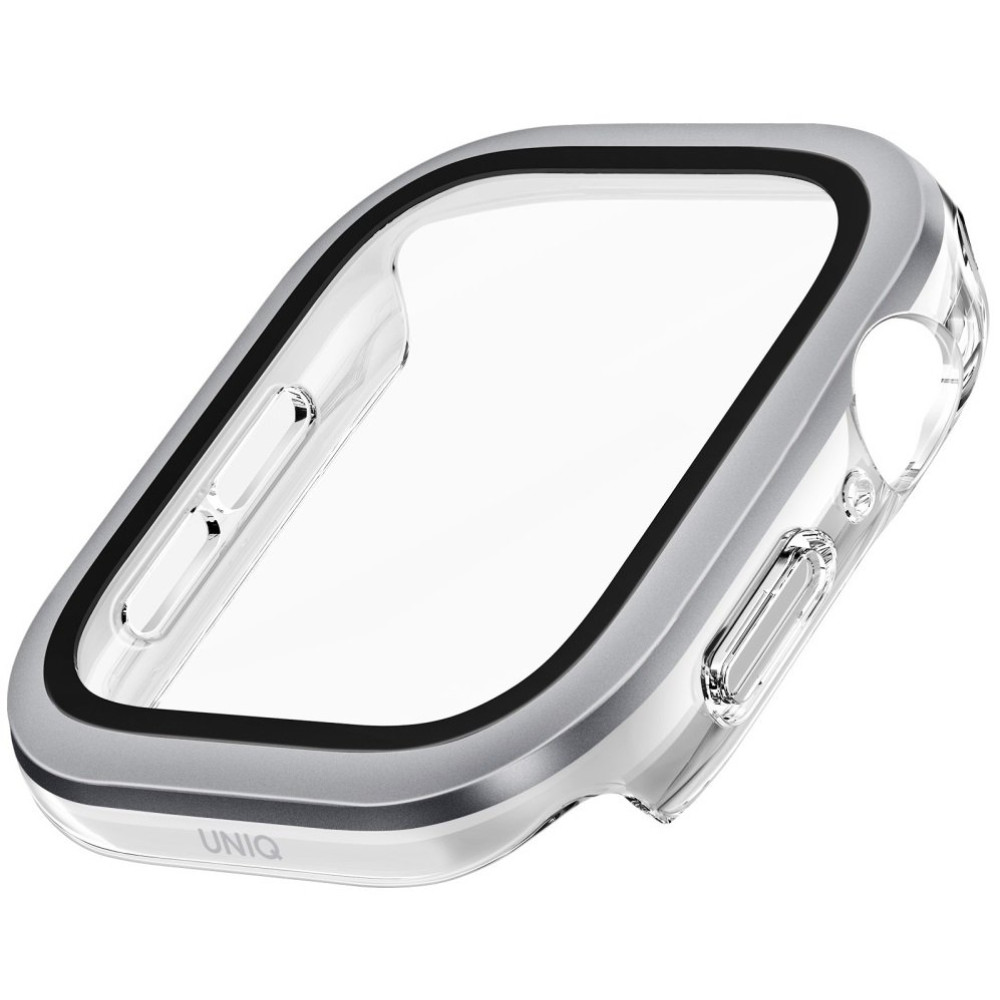 Θήκη Apple Watch 11 / 10 46mm Uniq Voute με Tempered Glass - Silver (UNIQ-46MM-VOUSIL)