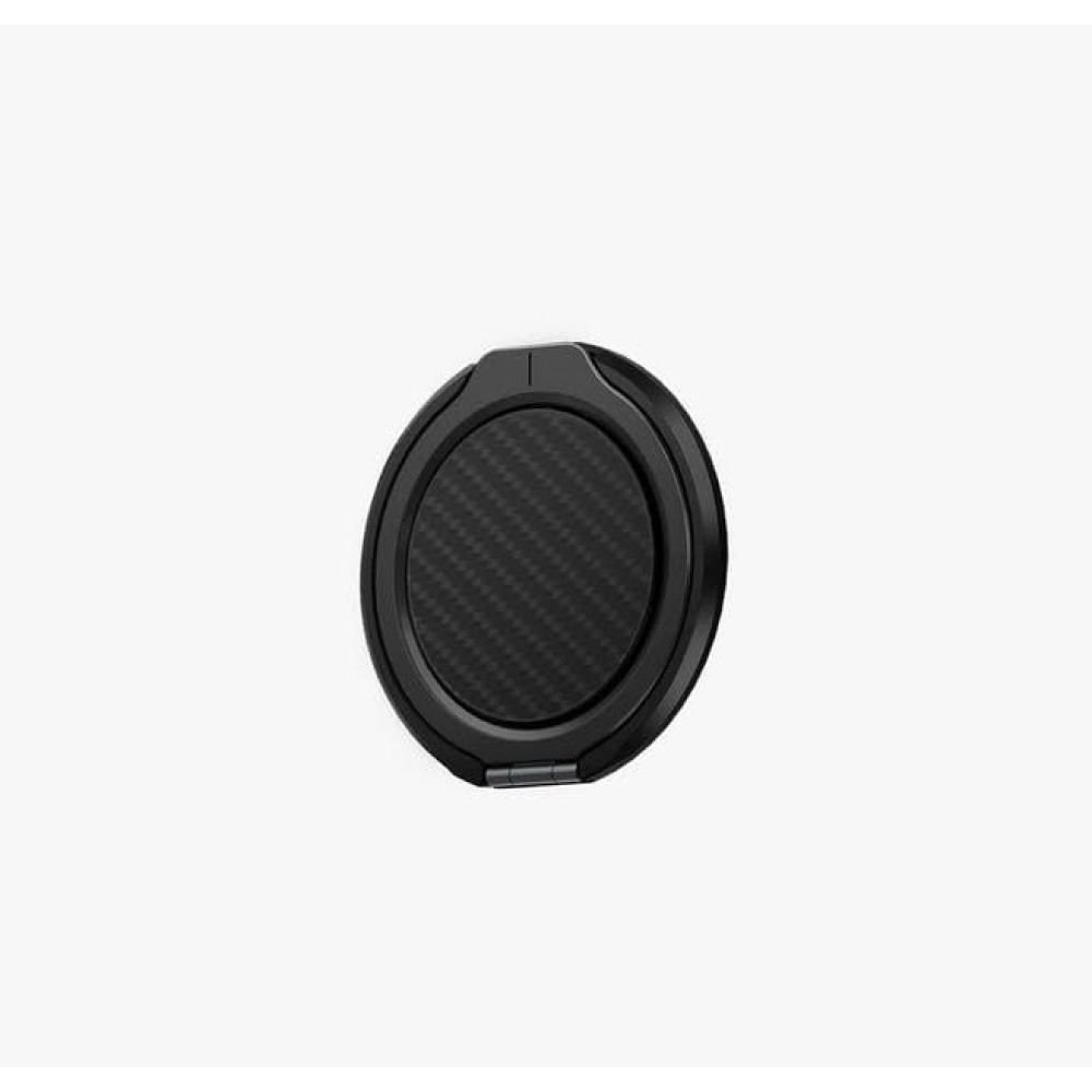 Θήκη iPhone 16 Pro Uniq Keva Air + GripFit Σετ Ανθεκτική MagSafe Aramid Fiber με Μαγνητική Βάση / Finger Holder - Carbon Black (UNIQ-IP6.3P(2024)-KAGPBCB)