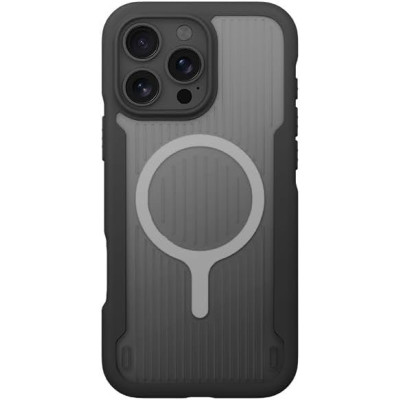 Θήκη iPhone 16 Pro Uniq Combat Active Ανθεκτική με MagSafe & Ανακλαστικό Λουράκι Χειρός - Charcoal Black (UNIQ-IP6.3P(2024)-COMAMCBLK)