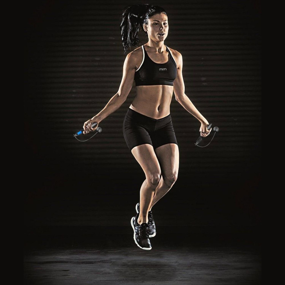 Σχοινάκι Γυμναστικής MikaMax Wireless Jumping Rope Ασύρματο με Ψηφιακή Οθόνη - Black (8719481357757)