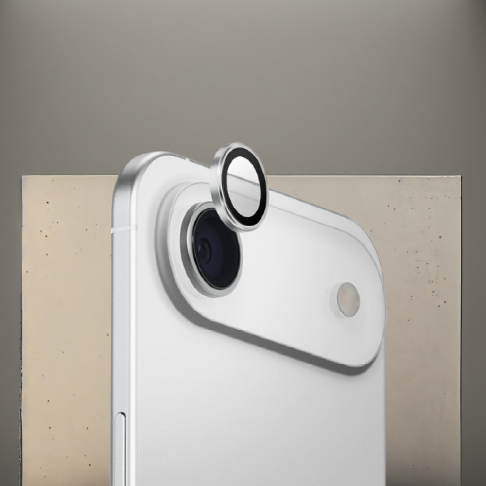 Tempered Glass iPhone Air Uniq Optix AluGuard Αντιχαρακτικό Γυαλί Προστασίας με Αλουμίνιο για Φακό Κάμερας - Starlight Silver (UNIQ-IP6.6(2025)-ALENSSIL)