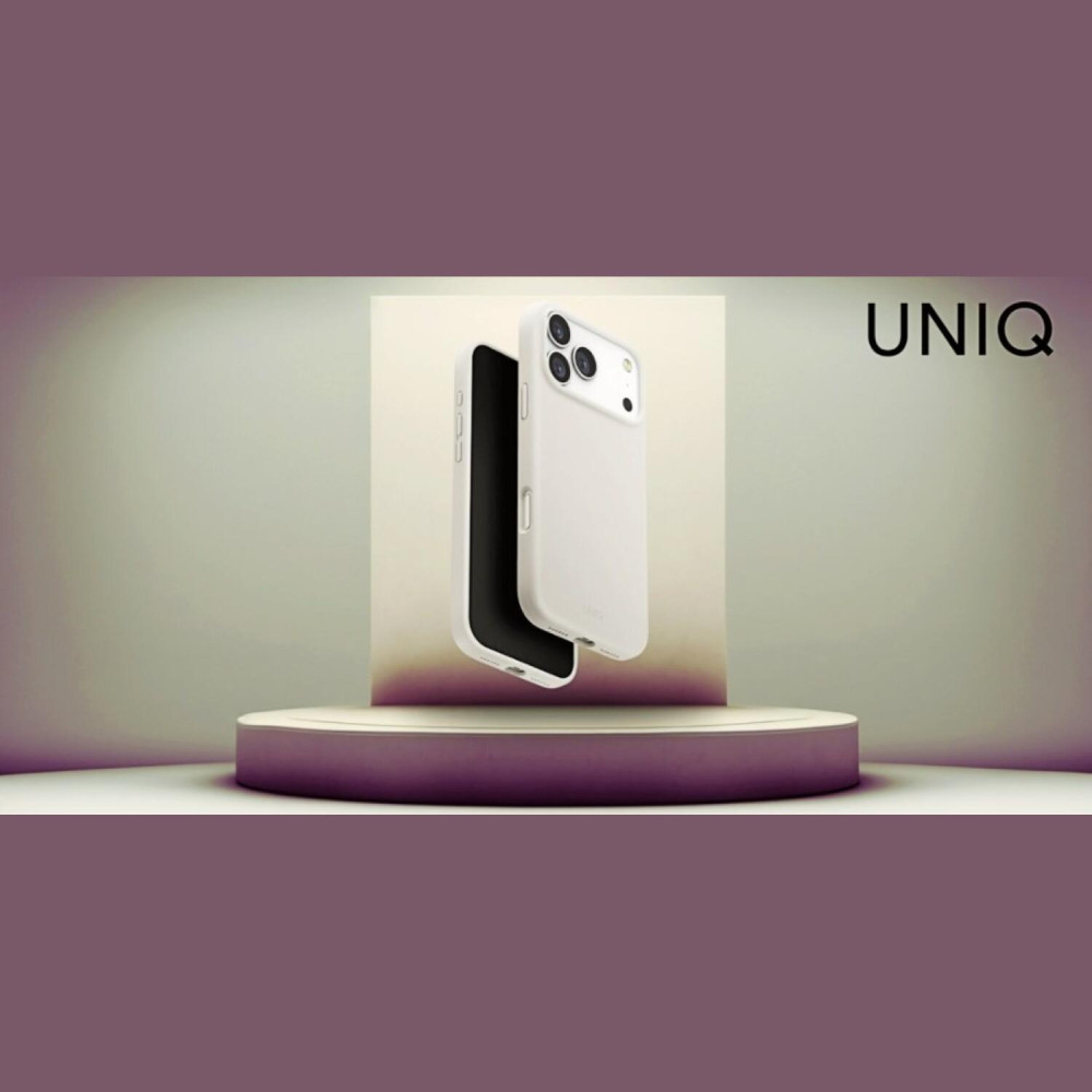 Θήκη iPhone 17 Pro Max Uniq Lino MagClick Ανθεκτική Premium Σιλικόνης με MagSafe - Mist Grey (UNIQ-IP6.9P(2025)-LINOMMGRY)