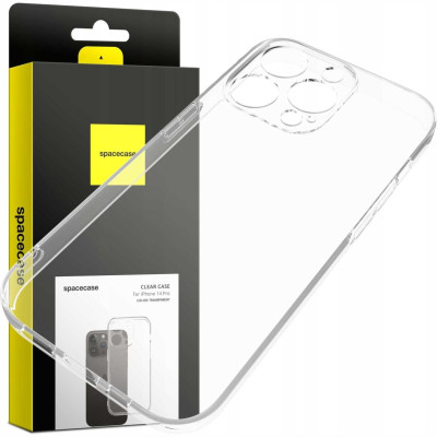 Θήκη iPhone 14 Pro Spacecase Clear Case Διάφανη Σιλικόνης 1mm - Transparent (5905719106300)