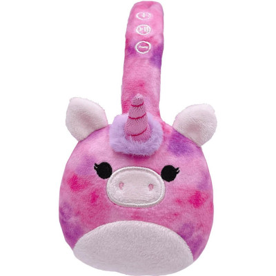 Bluetooth Ακουστικά Lazerbuilt Jazwares Original Squishmallows Λούτρινα Ασύρματα Κεφαλής για Παιδιά με Μικρόφωνο - Lola the Unicorn (HMSQM-BT-LOLA)